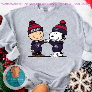 Charlie Snopy Houston Texans sweatshirt shirt grey